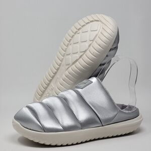 Nike Burrow SE Slides Slippers Silver Metallic FZ7940 001 Women's Size 7 NEW